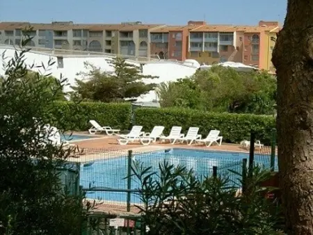 Studio cabine avec piscine, parking privé et loggia – 4 couchages, Cap d'Agde - Photo 12