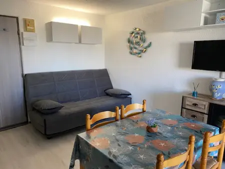 Studio Cabine avec Loggia, Parking, Proche mer, TV, Lave-Linge, 2 Vélos, Port Leucate, 4 Pers. - Photo 5