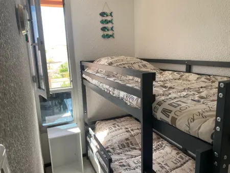 Studio Cabine avec Loggia, Parking, Proche mer, TV, Lave-Linge, 2 Vélos, Port Leucate, 4 Pers. - Photo 9