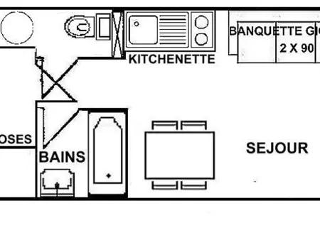 Studio cabine 4 personnes aux Saisies, centre proche - Photo 2