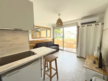 Studio refait en 2024 avec terrasse, climatisation et parking, à 50m de la plage - Photo 7