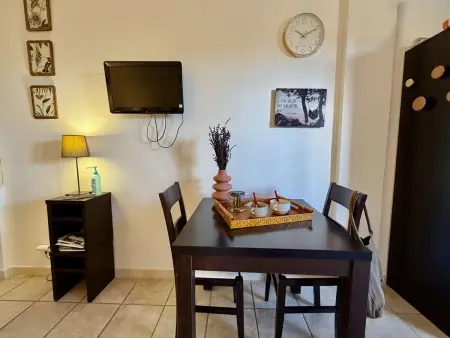 Studio calme avec terrasse, piscine, proche plages et centre, climatisation - Photo 8