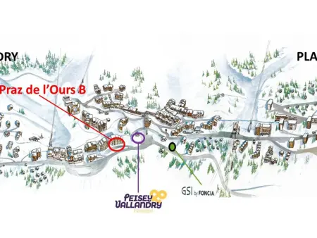Appartement pour 4 à Vallandry, accès direct aux pistes, balcon, animaux admis - Photo 16
