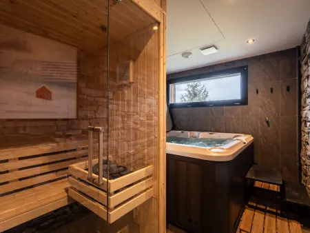 Splendide chalet 6 pièces, jacuzzi et sauna, proche pistes à La Plagne Montalbert - Photo 11