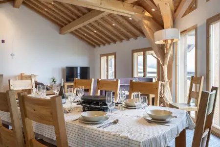 Chalets Les Amis 5, Chalet à Paradiski avec spa et vue - Photo 12