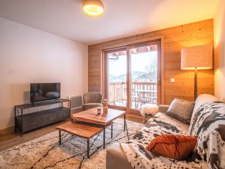 Appartement cosy 7 pers, 2 chambres, pied de pistes avec parking et WiFi - Photo 1