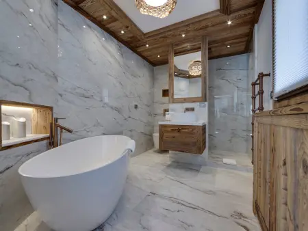 Chalet skis aux pieds avec piscine et sauna à Val-d'Isère - Photo 9
