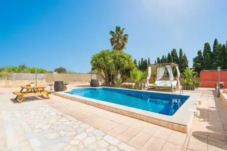 Es Blanquer De Na Fani, Villa à Binissalem avec piscine salée - Photo 3
