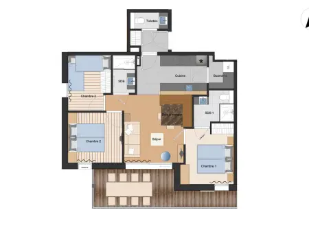 Appartement 4 étoiles Les Saisies - SPA, 8 personnes - Photo 15