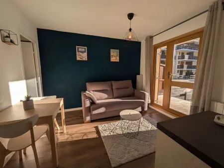 Appartement moderne 1 chambre avec piscine, proche ski et village - Photo 10