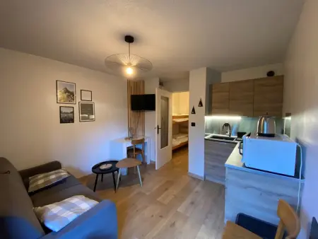 Studio rénové 4 pers. avec terrasse et parking, Crest-Voland - Photo 1