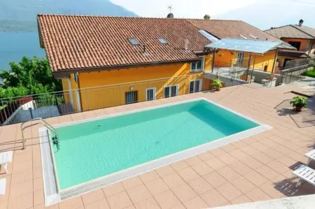 Appartement avec vue sur lac à Vercana, piscine partagée - Photo 9