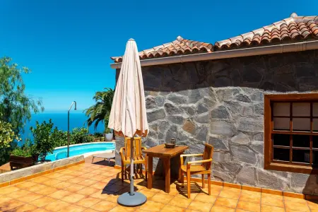 Villa avec vue sur mer à Tijarafe, piscine privée. - Photo 6