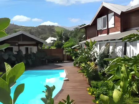 Bungalow charmant à Saint-Joseph, vue sur la piscine - Photo 1
