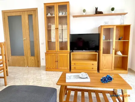Bel appartement climatisé proche plage avec piscine, à La Pineda - Photo 13