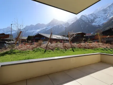 Appartement 3P 6 pers Les Houches, vue Mont-Blanc, terrasse - Photo 9
