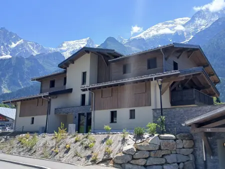 Appartement 3P 6 pers Les Houches, vue Mont-Blanc, terrasse - Photo 10
