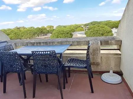 Studio cabine climatisé, piscine, parking, animaux admis, 350m plage - Photo 1