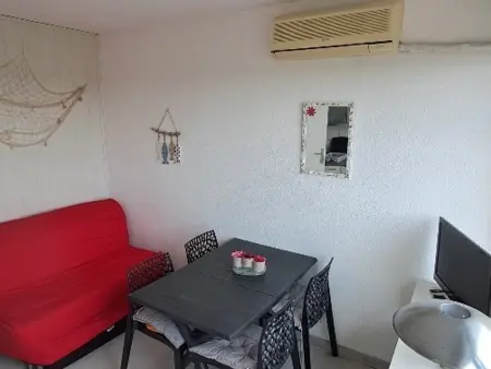 Studio cabine climatisé, piscine, parking, animaux admis, 350m plage - Photo 14