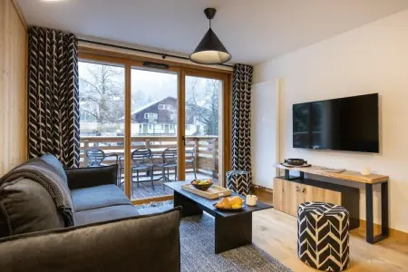 CHAPELLE DABONDANCE Le Flocon Blanc A36S, Appartement à La Chapelle près du télésiège - Photo 1