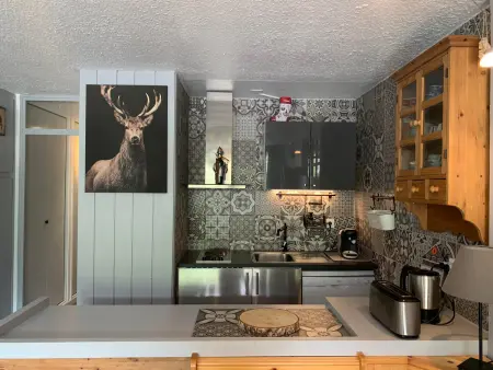Studio rénové pour 4, balcon sud, parking privé à Pra Loup - Photo 2