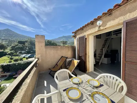 Studio avec Mezzanine, Terrasse à 230m Plage, Appartement 4 personnes à Lumio - Photo 14