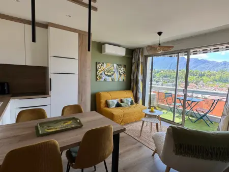 Superbe T2 rénové, climatisé, parking, balcon - Vue ville et montagnes - Photo 12