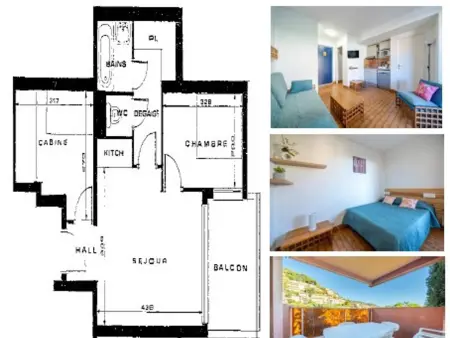 Appartement 8 personnes, vue mer et Wi-Fi, Appartement 8 personnes à Roquebrune Cap Martin - Photo 6