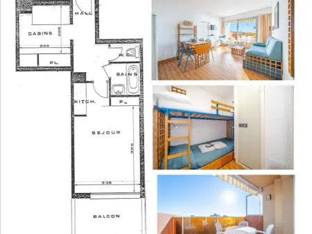 Studio pour 4 avec Wi-Fi illimité, vue mer depuis la terrasse - Photo 5