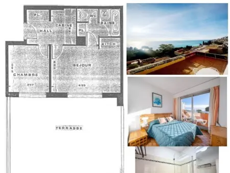 Appartement 6 personnes avec Wi-Fi, vue mer depuis terrasse - Photo 5