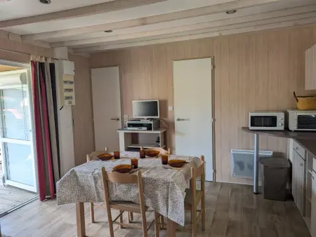 Mobil-home moderne dans la nature d'Auvergne, Chalet 6 personnes à Égliseneuve d'Entraigues - Photo 3