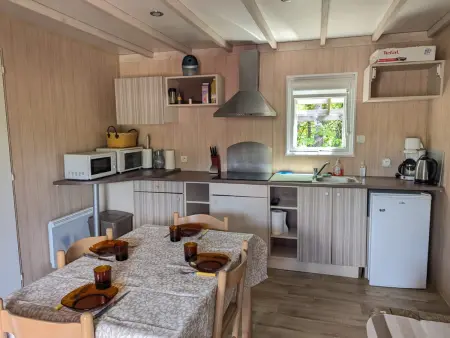 Mobil-home moderne dans la nature d'Auvergne, Chalet 6 personnes à Égliseneuve d'Entraigues - Photo 4