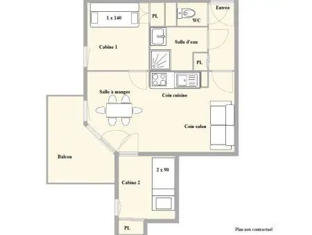 Appartement 3 pièces à Crest-Voland, 7 pers, parking - Photo 20