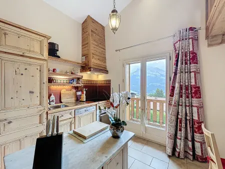 Appartement 2 chambres, mezzanine, vue Mont Blanc, proche village, parking - Photo 1