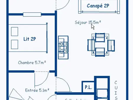 Appartement 2 pièces avec terrasse et WIFI, proche base de loisirs, pour 4 pers. - Photo 6