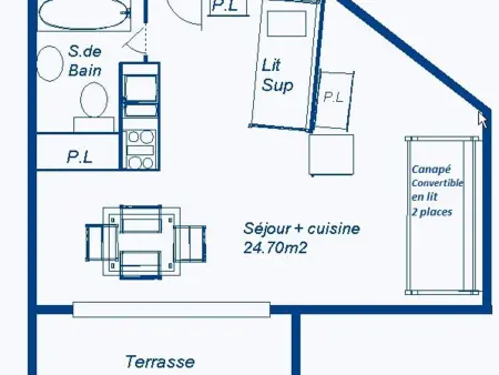 Studio 4 pers, terrasse sud, WiFi, animaux ok, Appartement 4 personnes à Aussois - Photo 8