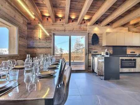 Chalet neuf avec jacuzzi et sauna, Chalet 12 personnes à La Plagne - Photo 3