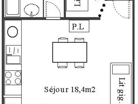 Studio cabine cosy pour 4 pers avec balcon et parking à Aussois - Photo 4