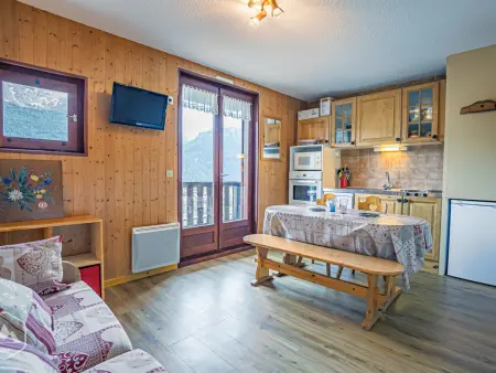 Studio cabine 3 pers Sud avec balcon en 1ère ligne neige - Photo 6