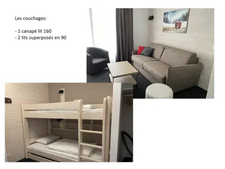 Gourette : Studio 4 pers avec animaux permis, draps inclus - Photo 6
