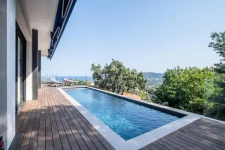 Résidence Maison D'architecte Avec Piscine Chauff&eacute;e & Sublime Vue Mer, Maison à Mandelieu avec piscine chauffée et vue - Photo 4