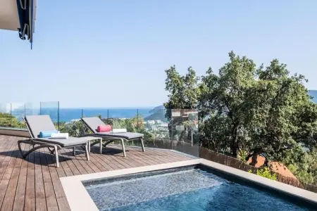 Résidence Maison D'architecte Avec Piscine Chauff&eacute;e & Sublime Vue Mer, Maison à Mandelieu avec piscine chauffée et vue - Photo 6