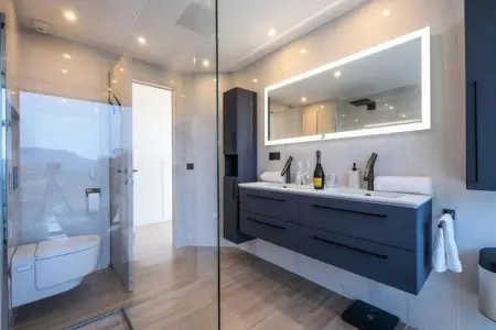Résidence Maison D'architecte Avec Piscine Chauff&eacute;e & Sublime Vue Mer, Maison à Mandelieu avec piscine chauffée et vue - Photo 36
