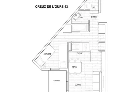 Résidence Creux De L Ours D, Appartement au Hameau près des pistes de ski - Photo 14