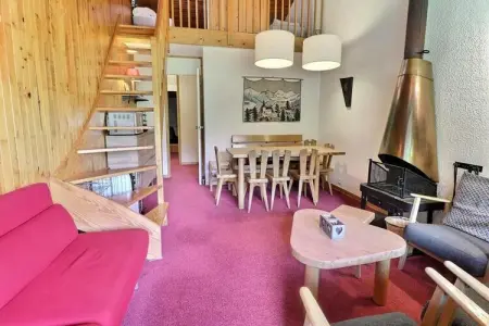 Résidence Saulire, JOLI 3 PIECES MEZZANINE AVEC CHEMINEE - ACCES INTERNET GRATUIT - Photo 11