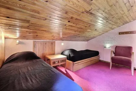 Résidence Saulire, JOLI 3 PIECES MEZZANINE AVEC CHEMINEE - ACCES INTERNET GRATUIT - Photo 16