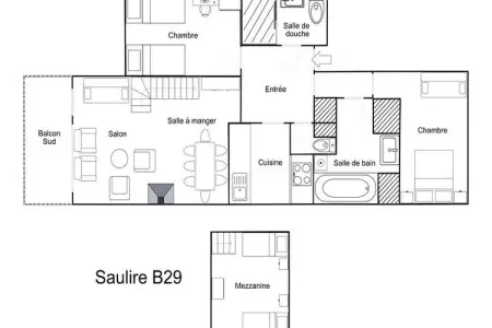 Résidence Saulire, JOLI 3 PIECES MEZZANINE AVEC CHEMINEE - ACCES INTERNET GRATUIT - Photo 20