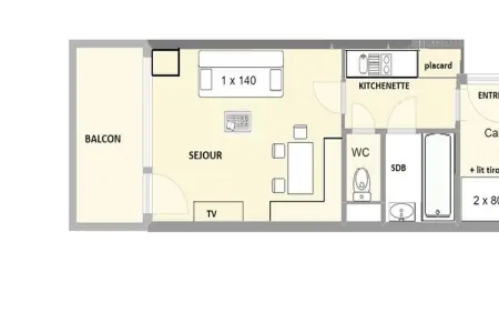 Résidence Neiges D'or, Appartement près des télésièges des Carrets - Photo 2