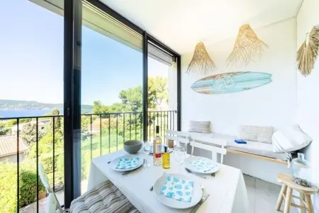 Vue Mer Imprenable, T3, Loggia, 6 Pers, Piscine, Tennis, Parking, Appartement à Saint-Mandrier Vue sur Mer - Photo 3