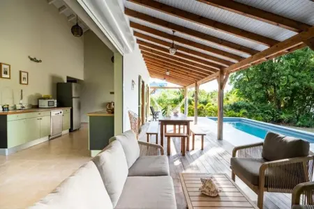 Villa Jacaranda, Villa à Capesterre avec piscine et vue sur la mer - Photo 11